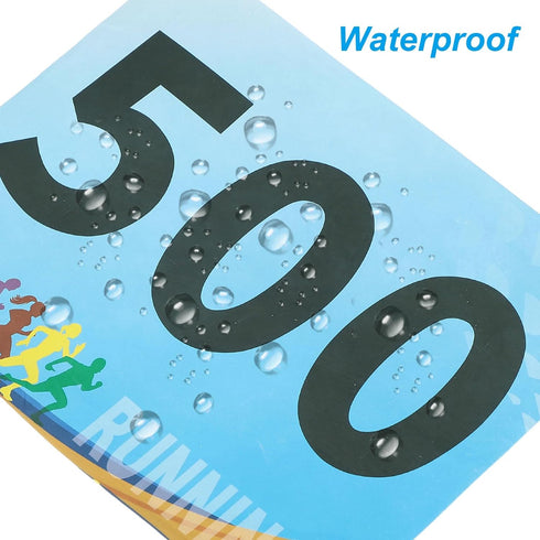 PATIKIL Tearproof Running Bib Numbers, Race Competitor Numbers with Safety Pin for Marathon Sports Game