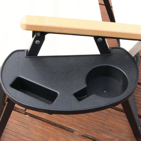harayaa Foldable Reclining Chair Clip on Side Table Cup Drink Lounger Tray Clipfor Outdoor Fishing Camping Beach