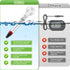 2 Dreyoo Pcs Floating Aquarium Thermometers, Floating Glass Aquarium Thermometer with Suction Cup, Mercury Free Large