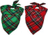 Malier 2 Pack Dog Bandana Christmas Classic Plaid Pets Scarf Triangle Bibs