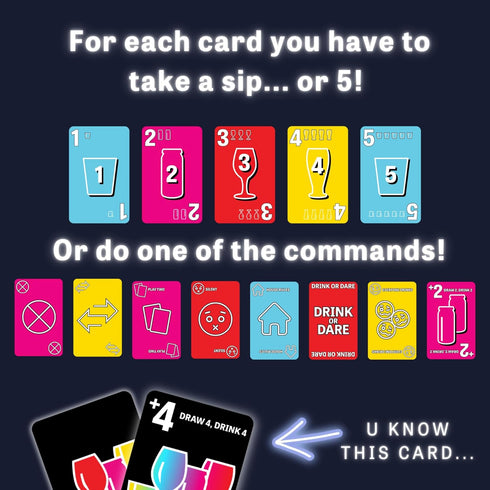 One Drink Adult Drinking Game - Slightly Competitive Card Game for Parties and Game Nights