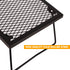 Folding Campfire Grill Grate, Portable Heavy Duty Steel Over Fire Camp Grill for Outdoor Cooking, Black