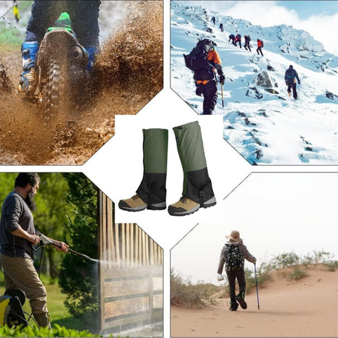 Waterproof Gaiters for Hiking, Lightweight Leg Gaiters with Upgraded Zipper Design, Breathable Shoe Gaiters for Men