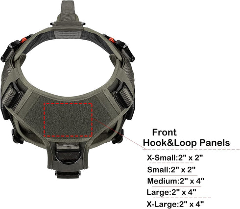 ICEFANG GN3 Tactical Dog Harness with 6X Buckle, Molle Vest with Handle, XL Ranger Green