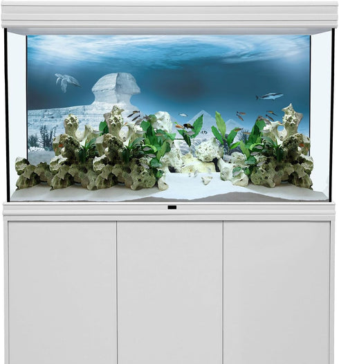 AWERT 60x24 inches Egyptian Pyramid Aquarium Background, Egypt and Sphinx Underwater World Vinyl.