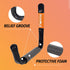 HUHOLE Heavy Duty Garage Ladder Hooks, 4PC Black Wall Mount Ladder Hangers with Jumbo Arm