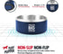 Tuff Pupper Heavy Duty Insulated Dog Bowl | Double Wall Stainless Steel Dog Food Dish | Non-Slip Dishwasher Safe
