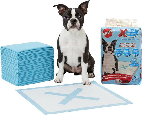 SPOT X Marks The Extra Absorbent Puppy Pads with Adhesive Strips & Pheromones
