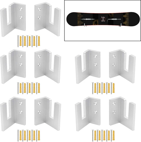 YYST Snowboard Wall Mount Rack Hanger - Fits Snowboard, Longboard (No Board Included)