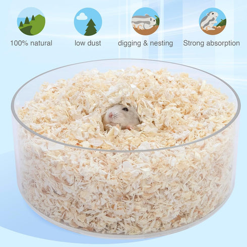 Niteangel Aspen Shaving Hamster Beddings - 65L for Syrian Dwarf Hamster, Gerbil, Mice, and Other Small Pets