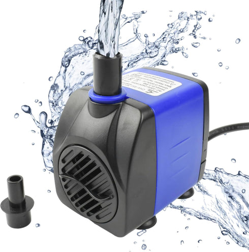 CHA-750 720L/H AC 110V Submersible Pump, 12W Quiet Water Pump for Fish Tanks and Ponds