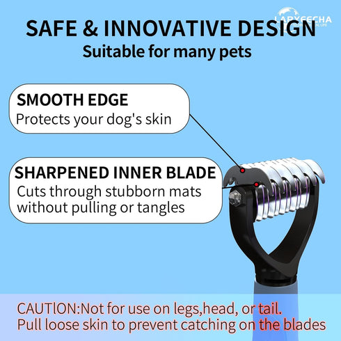 Self Cleaning Slicker Brush for Cats & Dogs, 2 Sided Deshedding Grooming Brush, Puppy Brush for Shedding, Blue