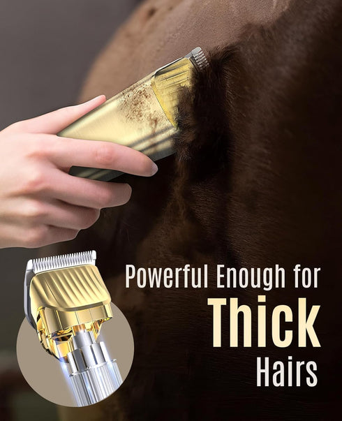 2 Trimmer oneisall Cordless Horse Clippers,Low Noise Speed Grooming Clippers,Horse Shaver Kit for Matted Long