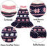 KYEESE Dog Sweater for Girl Dogs - Warm Pet Coats with Snowflake Pattern Knit Turtleneck Pullover, Navyblue, X-Large