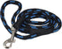Dogs My Love 6ft Long Braided Rope Dog Leash Blue with Black - 6 Sizes Available