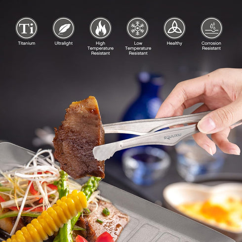 Set, Set Backpacking HERCHR Camping Cookware Camping Grill Pan or BBQ Tongs Portable Outdoor Cookware Lightweight Grill