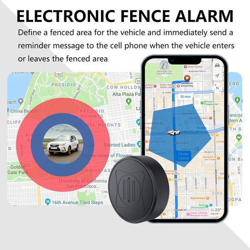 Quvjd GPS Tracker for Vehicles,Car GPS Tracker Portable Real Time Magnetic GPS Tracking Device,Full Global Coverage