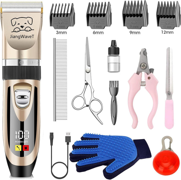 Dogs Hair Trimmer, Dogs Shaver Clippers Grooming Kit - Low Noise Cordless