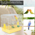 Portable Bird Cage for Small Birds - Parrot Lovebird Carrier for Travel with Food Box & Water Fountain