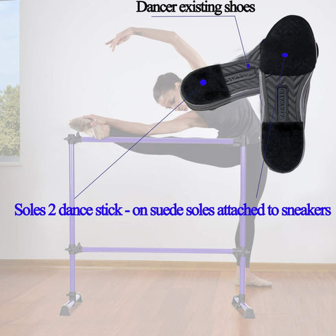 Stick-on Suede Friction-reducing Dance Soles - Self-Adhesive Non-Slip High-Heeled Shoes Sole Protector Pads for Indoor