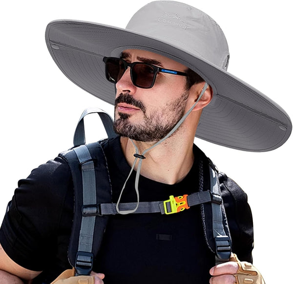Wide Brim Sun Hats, Waterproof Breathable for Fishing, Hiking, Camping, for Men Women Kids
