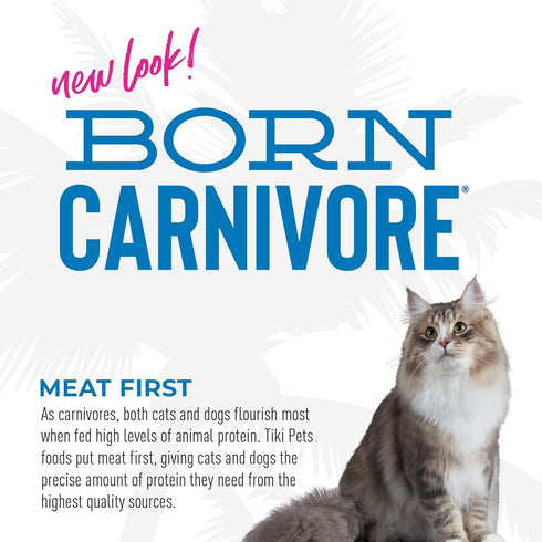 Tiki Cat Born Carnivore High Protein, Herring & Salmon Meal, Grain-Free Baked Kibble, Dry Cat Food, 5.6 lbs Bag