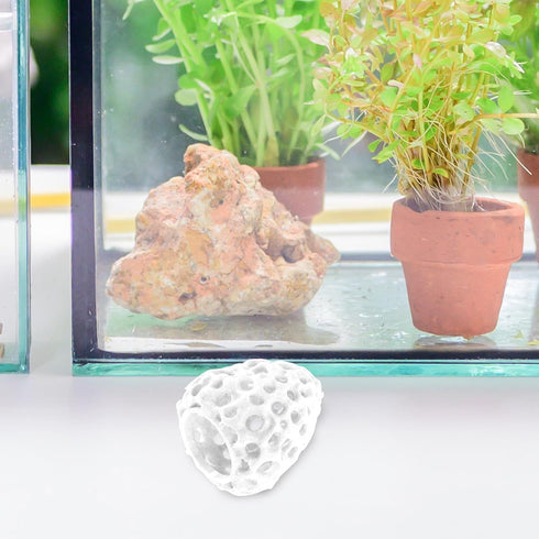 DOITOOL Aquarium Shrimp Breeding Cave with Holes Hollow Reef Rock Shrimp Hideout for Fish Tank Landscaping Decor