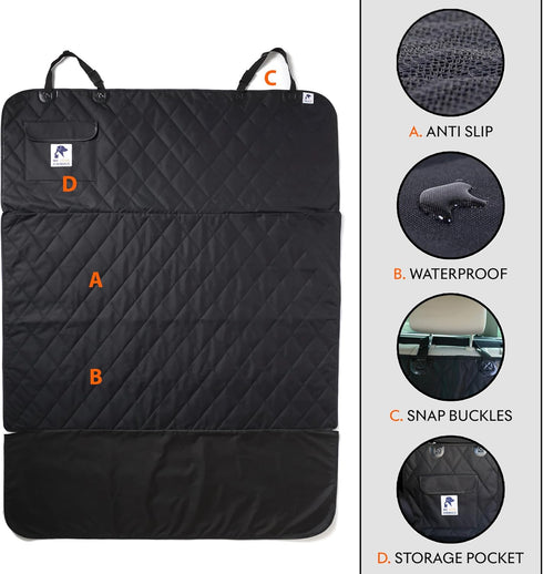 WE LOVE ANIMALS SUV cargo liner for dogs, Dog Car Seat Cover For Back Seat, Nonslip trunk mat, Waterproof Car Seat