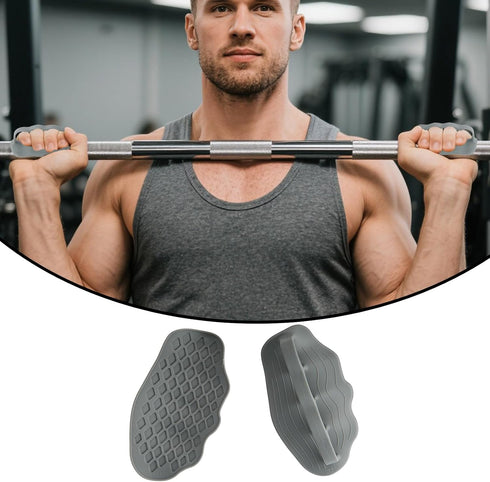 lasuroa 2pcs Weight Lifting Grips, Anti-Slip Silicone Gym Grips for Men & Women Sweat-Resistant Hand Protection
