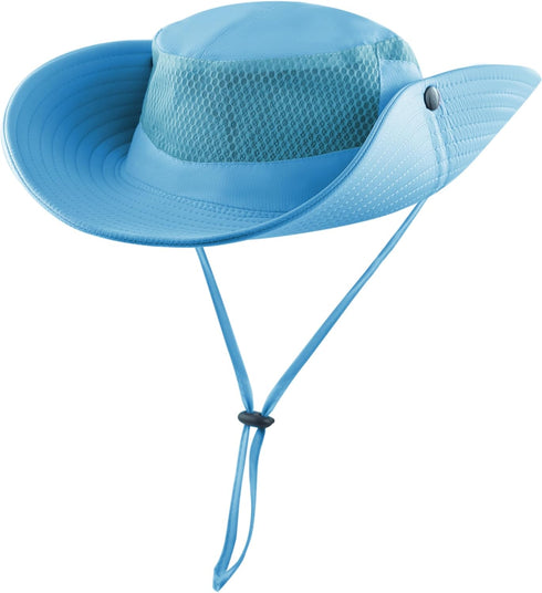 Muryobao Women Ponytail Sun Hat Summer UV Protection Cap Waterpoor Foldable Mesh Wide Brim Bucket Hats
