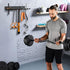 Gym Equipment Storage Rack - Multi-Purpose Wall Mount for Resistance Bands, Jump Ropes, Yoga Mat, Foam Roller, Barbells