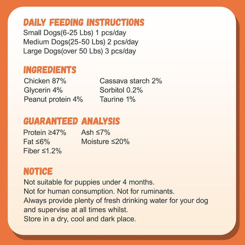 Pack, 10.6 oz Pawmate Dog Treats Chicken Jerky Rings, Rawhide-Free Grain-Free Real Dried Tenders Natural Chicken Breast