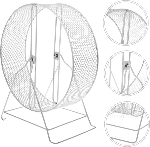 8-inch VOSAREA Silent Hamster Running Wheel with Iron Bracket, Small Pet Exercise for Hamsters, Squirrels, Sugar