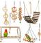 Genrico Parrot Toys | Bright Colors Teether in 8 Pieces, Bird Chewing Toys,