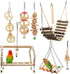 Genrico Parrot Toys | Bright Colors Teether in 8 Pieces, Bird Chewing Toys,