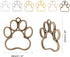 OLYCRAFT 24PCS Dog Paw Open Bezel Charms, 29x32mm Alloy Frame Pendants for Resin Jewelry Making – 6 Colors
