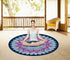 LERYG 140cm Pilates Mat Round Oversize Yoga Mat Suede Rubber Non-Slip Dia Exercise Mat Meditation Mat Workout Mat
