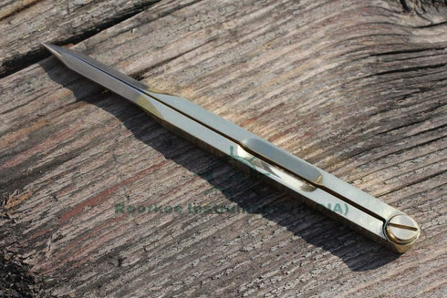 Nautical Brass Navigation Divider, Straight Navigation Divider (Small) for Maritime & Naval, Antique Geometry Drafting