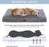 WNPETHOME Orthopedic X Large Dog Bed - Soft Rose Plush Waterproof Crate Bed with Removable Cover, Grey (42 x 30 x 4