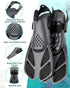 Set, Viginsul Mask Fins Snorkeling Gear for Adults, Full Face Snorkel Mask & Adjustable Swim Fins Snorkel Panoramic