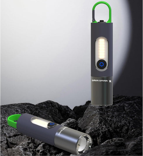 Zoomable LED Flashlights Powerful with COB Sidelight, 1000 Lumens, IPX4 Waterproof Tactical Lantern for Hiking Camping
