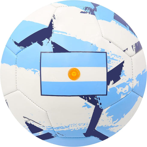 Icon Sports World Cup Country Training Outdoor Soccer Ball, Argentina Ball for Home