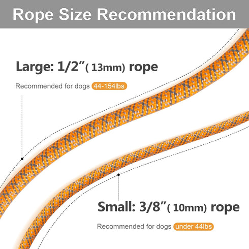 Fida Durable Slip Lead Dog Leash, 6 FT x 3/8" Heavy Duty Loop Leash for Small Dogs and Puppies, Reflective (3/8",