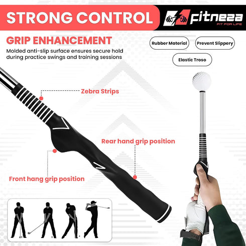 Fitneza Golf Grip Trainer Right Hand for Golf Club | Enhance Grip Strength and Swing Technique | RH Molded Anti-Slip