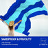 Oversized Extra Large Beach Blanket 78" X 81", Waterproof Sandproof for 1-7 Adults, Lightweight for Travel, Camping,