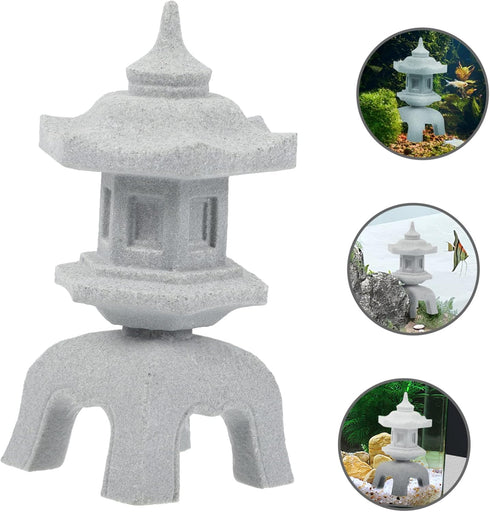 Micro Landscape Decoration Fish Tank Ornaments, Miniature Asian Decorations, Chinese Temple Statue, Zen Garden