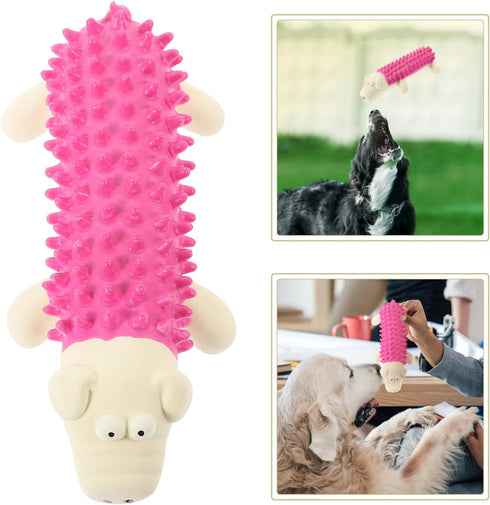 Dog Talking Toy, Squeaky Plush Silent Squeaker Dog Toothbrush Toy, Bite Sound Toy for Dogs