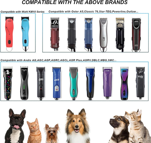 30# Detachable Pet Clipper Replacement Blades Compatible with Andis/Oster A5/Wahl KM10 Series Dog Clipper (2 Pack)