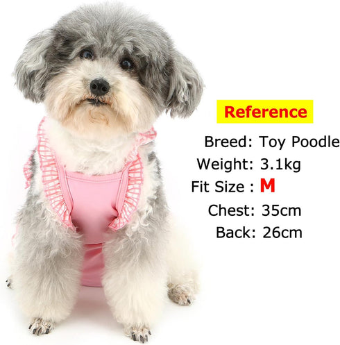 Zunea Washable Female Small Dog Diapers for XS/S Size Dogs Adjustable Suspender Reusable Puppy Sanitary Diaper Pantie