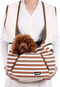 NATUYA Dog Sling Carrier, Adjustable Pet Front Sling Carrier for Small Dogs & Cats, Khaki, 3-8 lb